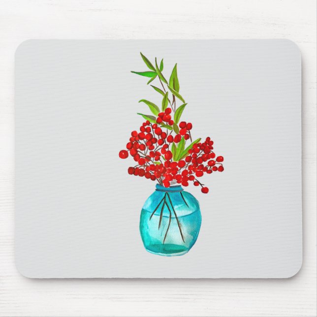 Mousepad Arte aquosa Red Berries (Frente)