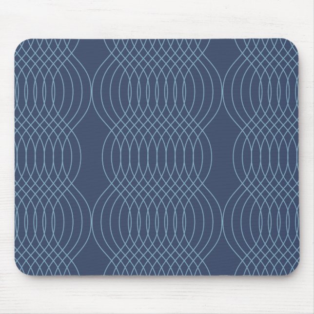 Mousepad Arte azul, decorativa, simples, moderna, moderna e (Frente)