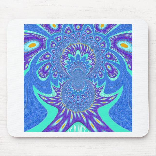 Mousepad Arte azul moderna (Frente)