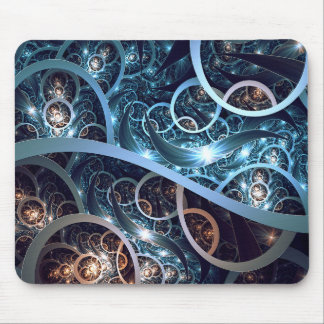 Mousepad Arte azul surpreendente do Fractal