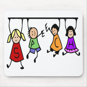 Mousepad Arte bonito do terapeuta de discurso dos desenhos