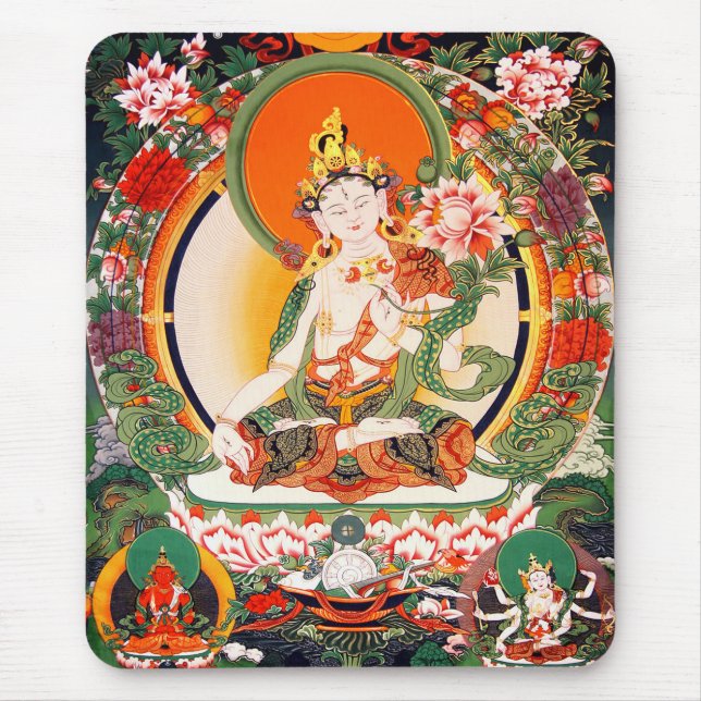 Mousepad Arte budista tibetana bonita (Frente)