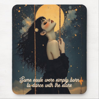 Mousepad Arte Celestial | Mulher Gótica | Mística Etérea