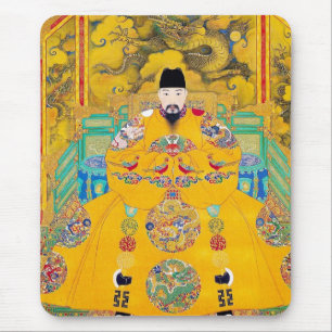 Mousepad Arte chinesa clássica oriental legal do imperador