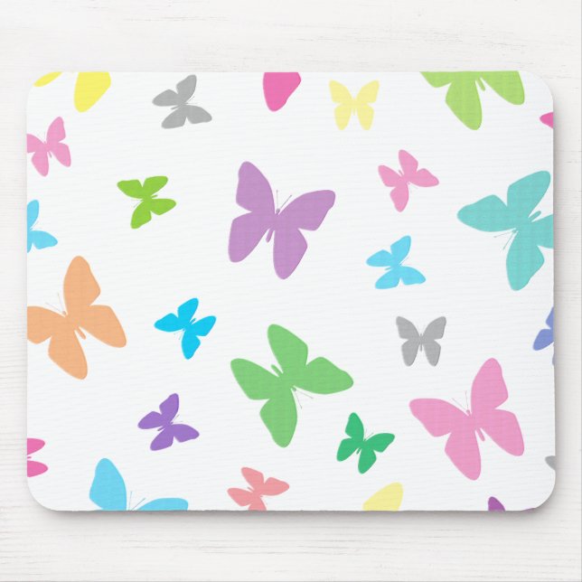 Mousepad Arte colorida à borboleta (Frente)