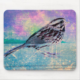 Mousepad Arte Colorida de Pássaros Abstrato: Canhão Vibrant