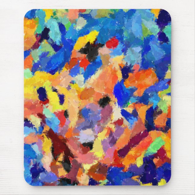 Mousepad Arte colorida de pintura Abstrato (Frente)