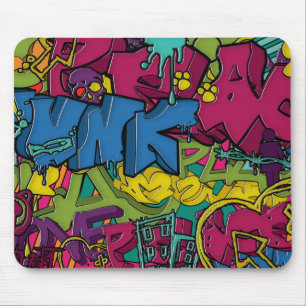 Mousepad Arte colorida, funky e urbana dos grafites