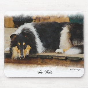 Mousepad Arte com Presentes Collie de três cores