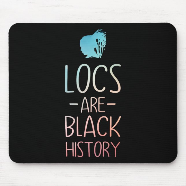 Mousepad Arte Cool Locs Para Mulheres Mãe Afro Cabelo Histó (Frente)