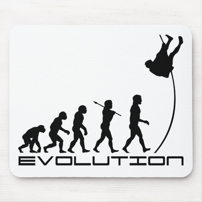 Mousepad Arte da evolução do esporte do Vault de pólo (Frente)