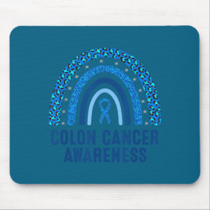 Mousepad Arte da Fita Azul de Conscientização do Câncer de