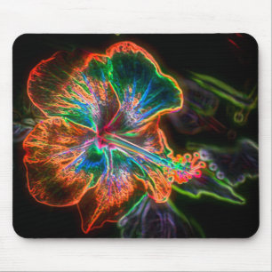 Mousepad Arte da Flor Abstrato de Hibiscus