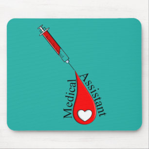 Mousepad Arte da gota do sangue do assistente médico