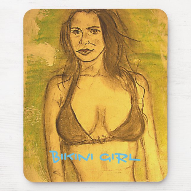 Mousepad arte da menina bikini (Frente)