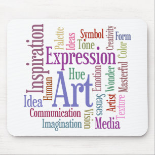 Mousepad Arte da palavra da inspiração do artista criativ