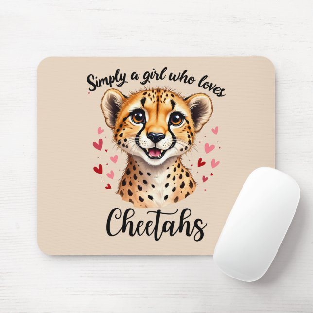 Mousepad Arte da Vida Selvagem de Chita Cuta Lover com Acen (Com mouse)