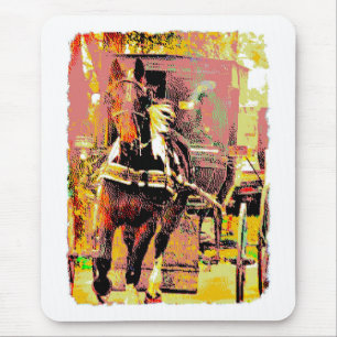 Mousepad Arte de 8 bits de cavalo Amish Pinto