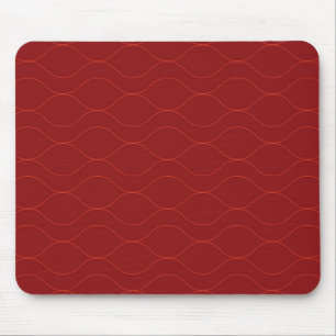 Mousepad Arte de abstração de onda vermelha, simples, ele