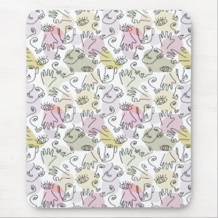 Mousepad Arte de abstrato Face Dedo com Ponta