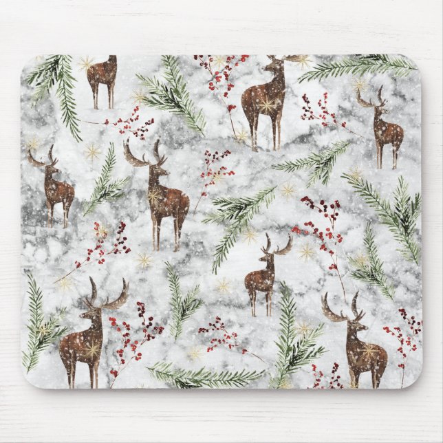 Mousepad Arte de Árvore de Natal (Frente)