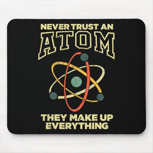 Mousepad Arte de Átomo Divertida Homens Mulheres Stem Moléc (Frente)