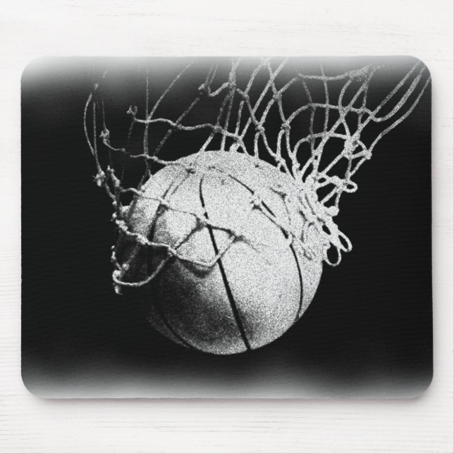 Mousepad Arte de Basquete Negra (Frente)