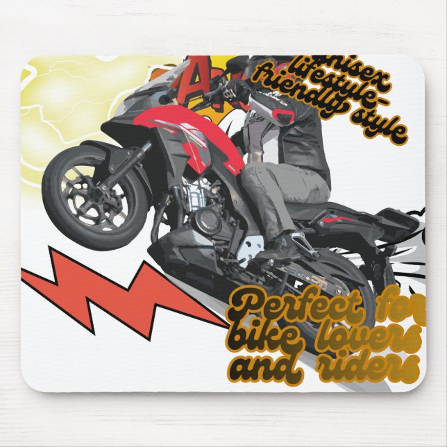 Mousepad Arte de Bicicleta de Corrida (Frente)
