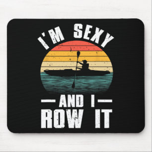 Mousepad Arte de Caiaque Legal Para Homens Mulheres Remando