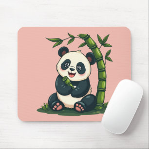 Mousepad Arte de Cartoon Bonita Adorável Panda Hugging