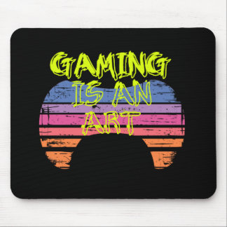 Mousepad Arte de Controle de Jogo do Pôr do Sol Retro Citaç