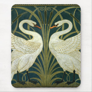 Mousepad Arte de Crane Nouveau Swans