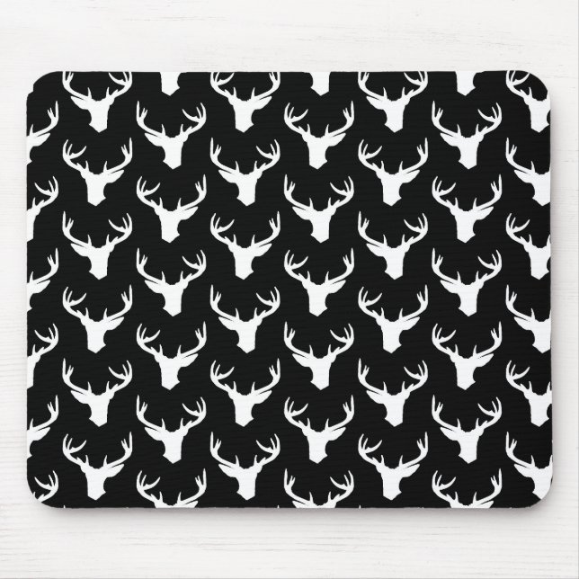 Mousepad Arte de Deer Silhouettes Impressão Pattern Deer An (Frente)