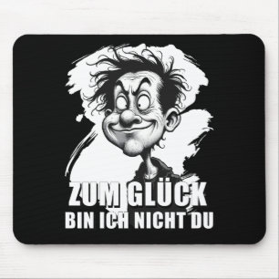 Mousepad Arte de desenho animado com citação "Graças a Deus