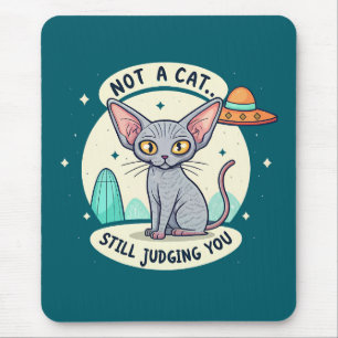 Mousepad Arte de desenho animado sarcástico de gato Sphynx