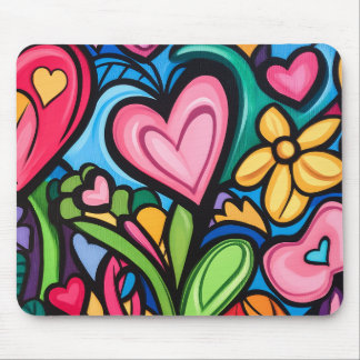 Mousepad Arte de Dia de os namorados vibrante