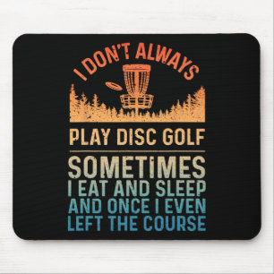 Mousepad Arte de Disc Golf para Homens Mulheres Jogador de