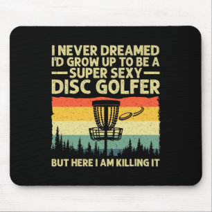 Mousepad Arte de Disc Golfe para Homens Mulheres Jogador de