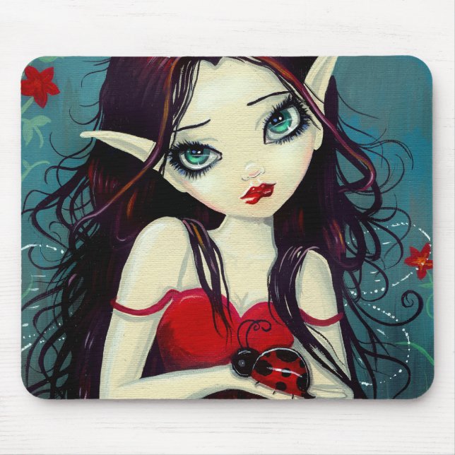 Mousepad Arte de Fada Olho Grande da Joaninha (Frente)