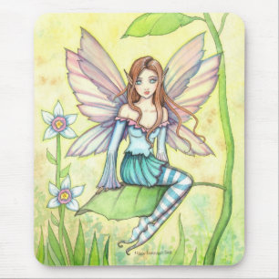 Mousepad Arte de Fantasia de Fada de Flor Fofa