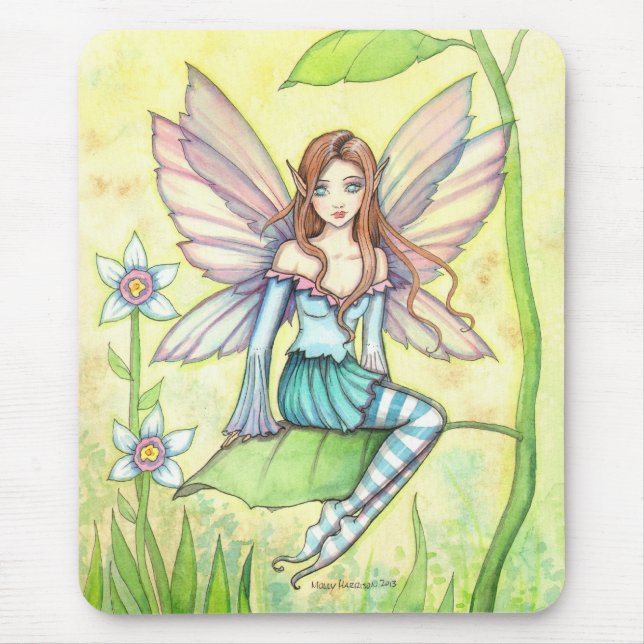 Mousepad Arte de Fantasia de Fada de Flor Fofa (Frente)