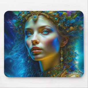 Mousepad Arte de Fantasia Etérea Princesa Deusa e Joias