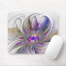 Arte de Fractal Abstrato Florido Energético e Colo