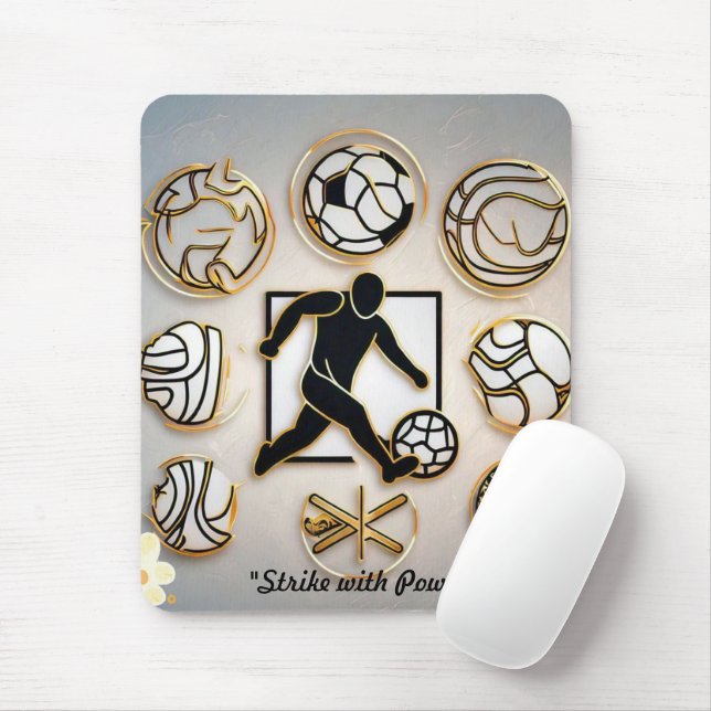 Mousepad "Arte de Fusão de Futebol" (Com mouse)