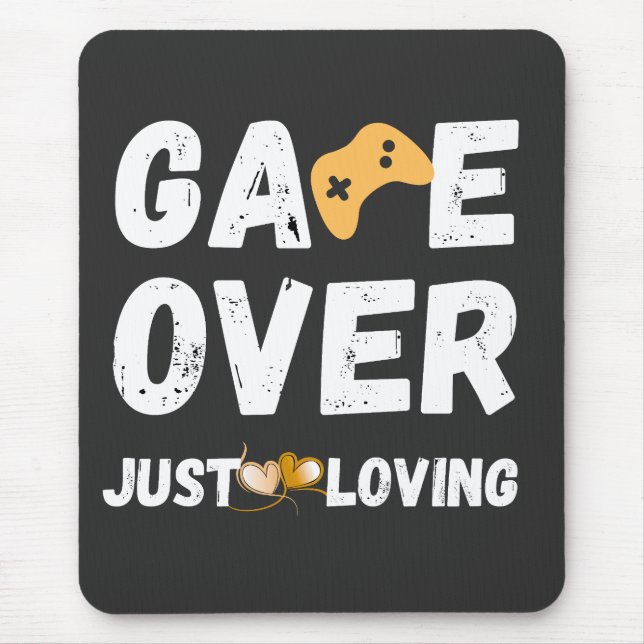 Mousepad Arte de Gamer Apaixonado Game Over (Frente)