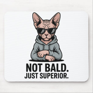 Mousepad Arte de Gato Sphynx Superior com Atitude Sarcástic