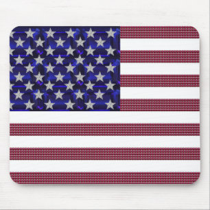 Mousepad Arte de Gemas da Bandeira dos EUA
