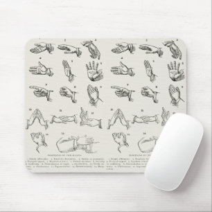 Mousepad Arte de Gestos de Mão da Linguagem de Sinais Vitor