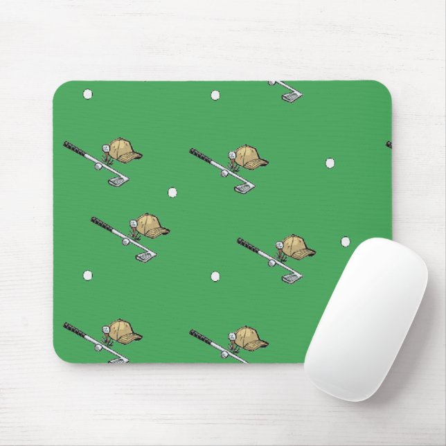 Mousepad Arte de golfe em verde (Com mouse)