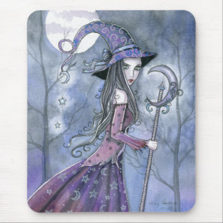 Mousepad Arte de Halloween Gótico da Bruxa Âmbar